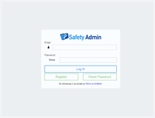 Tablet Screenshot of demo.safetyadmin.com